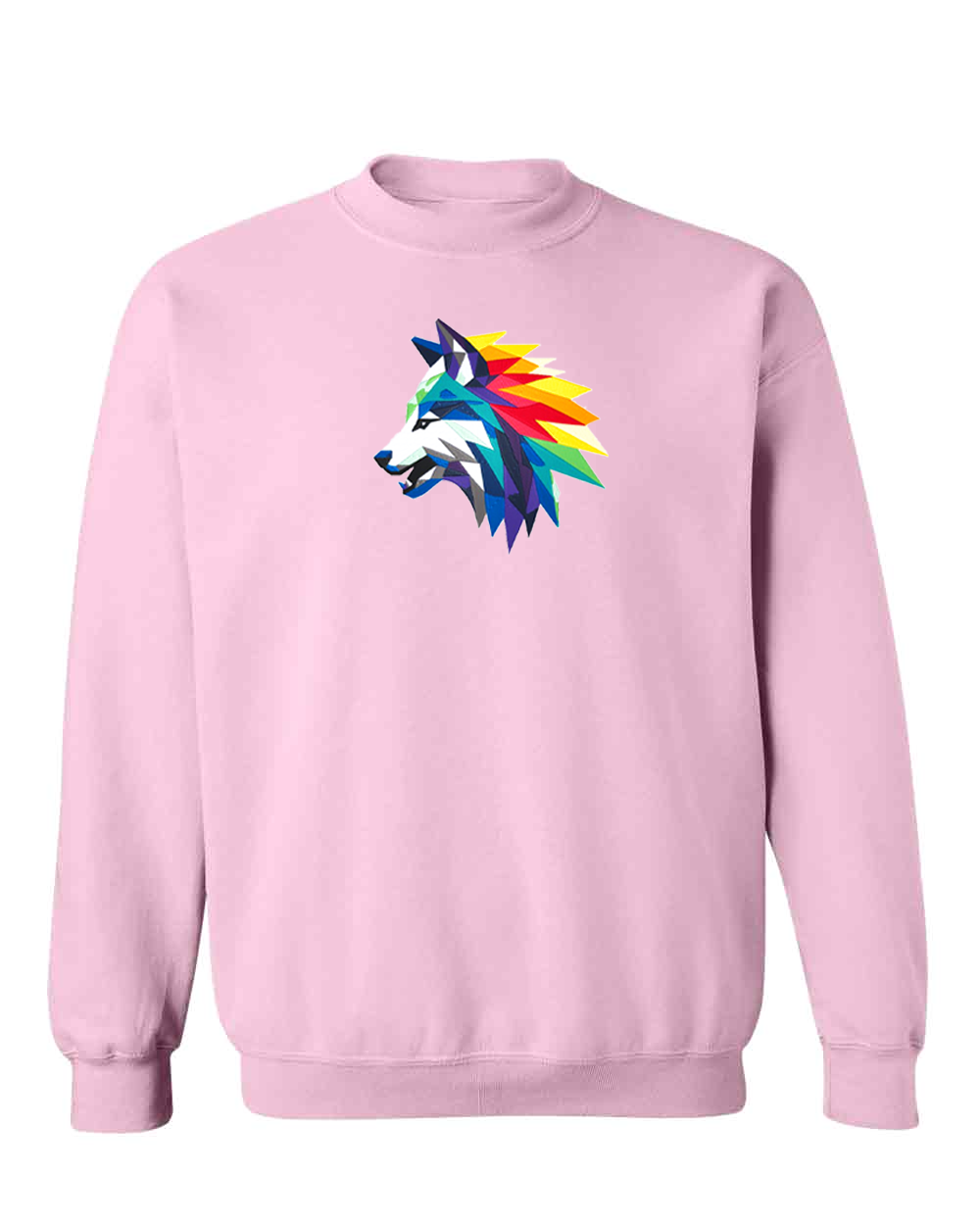 Rainbow Wolf on Pullover Sweatie