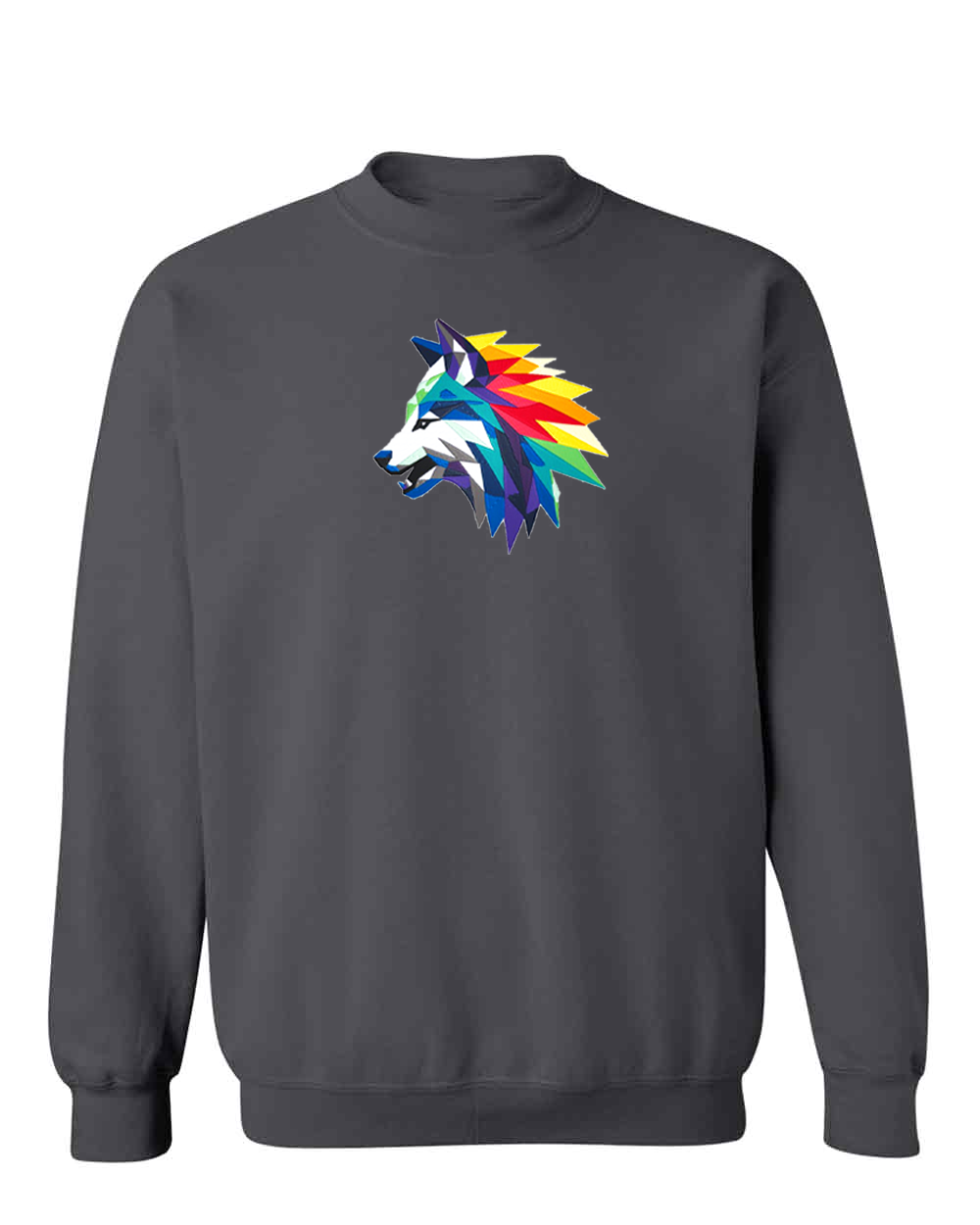 Rainbow Wolf on Pullover Sweatie