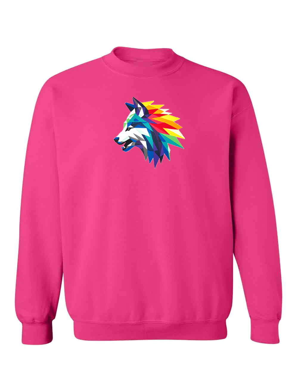 Rainbow Wolf on Pullover Sweatie