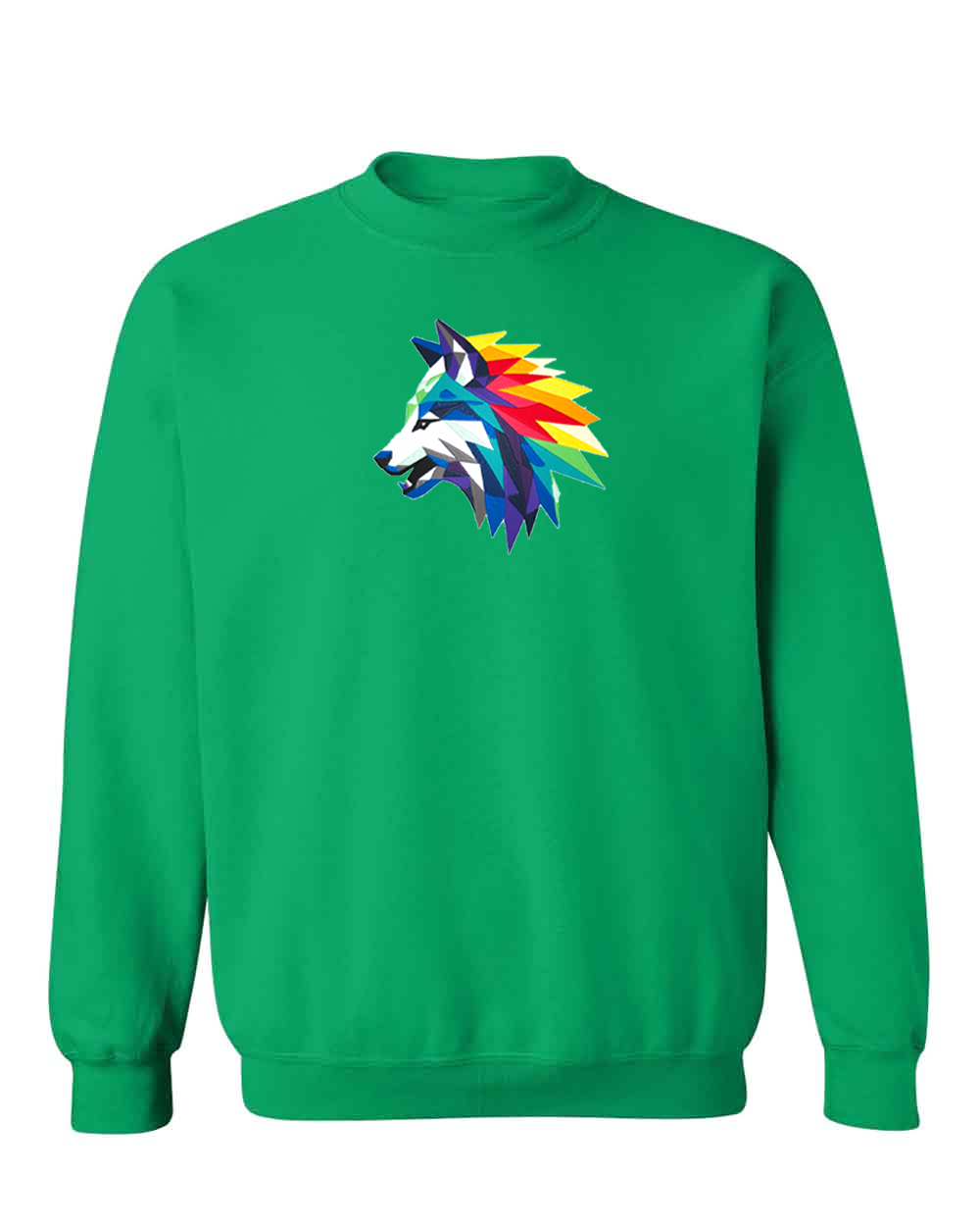 Rainbow Wolf on Pullover Sweatie