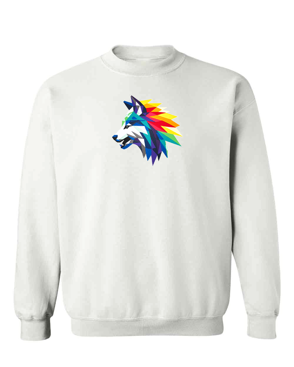 Rainbow Wolf on Pullover Sweatie