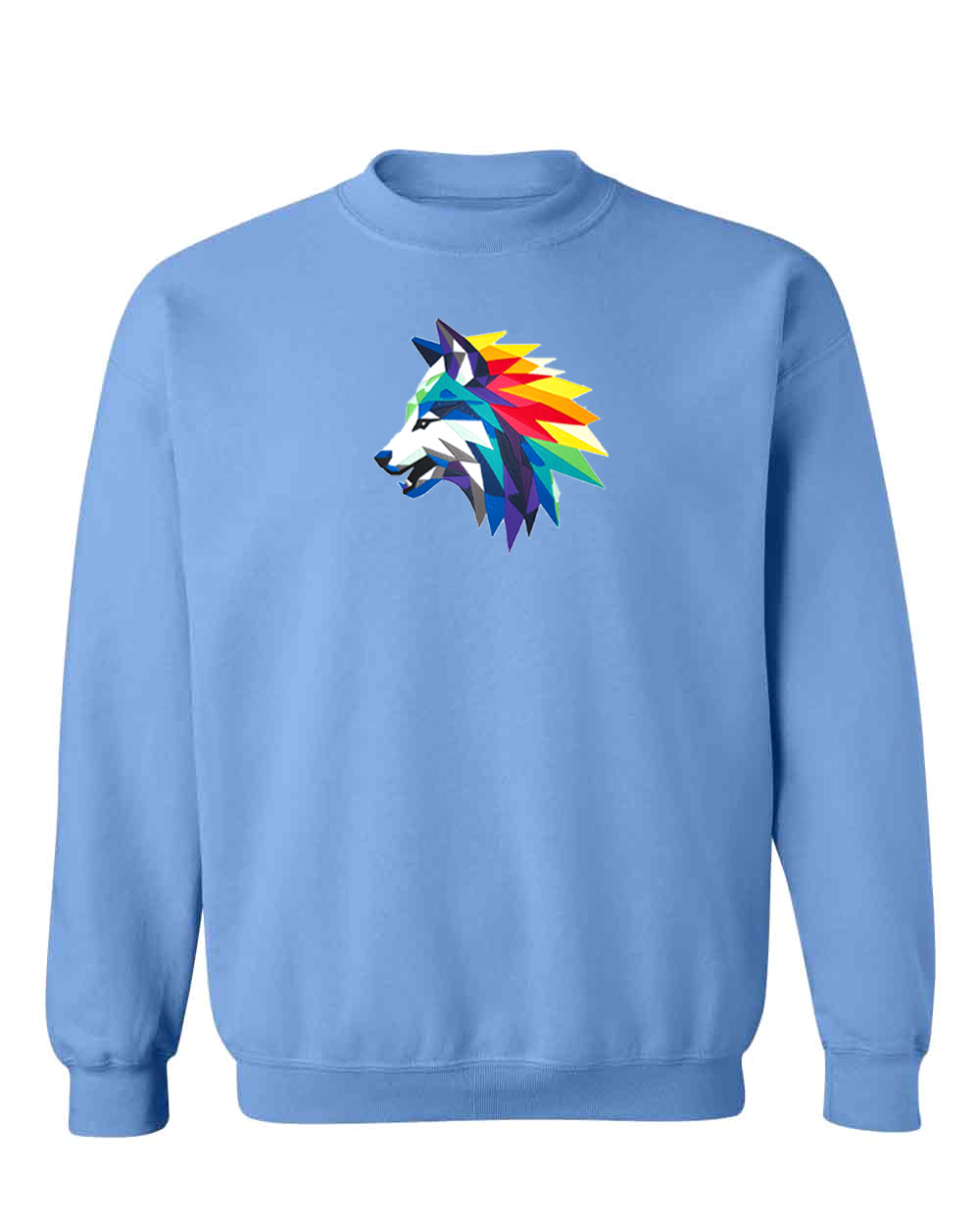 Rainbow Wolf on Pullover Sweatie