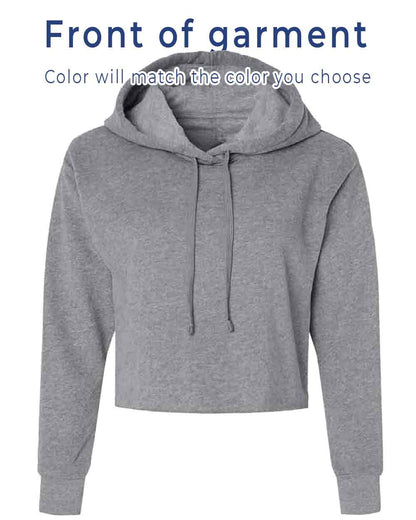 Gray hoodie on a white background with text indicating color matching options.