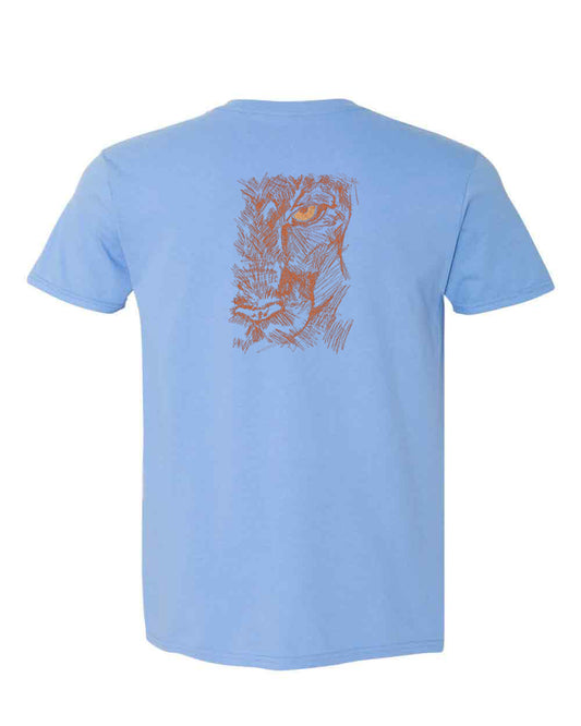 Sketchy Panther on Carolina Blue T-Shirt