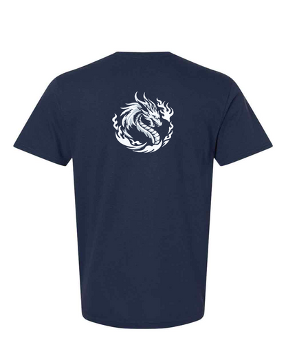 Dragon Crest on Navy Blue T-Shirt