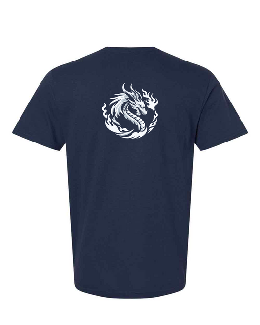 Dragon Crest on Navy Blue T-Shirt