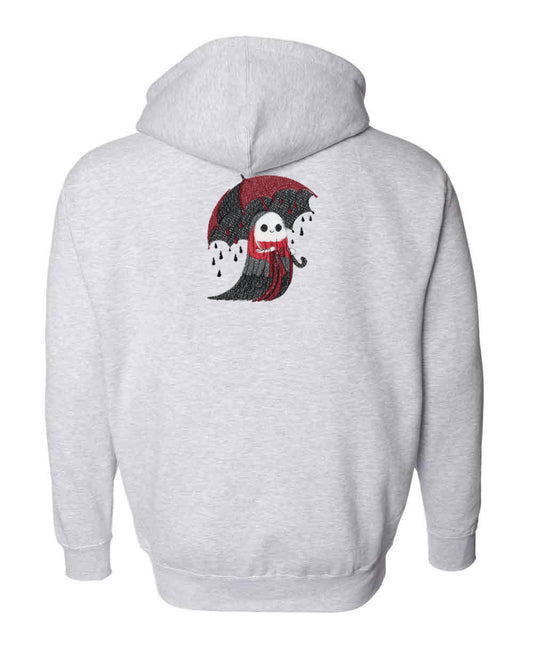 Bloody Ghost on Full-Zip Hoodie