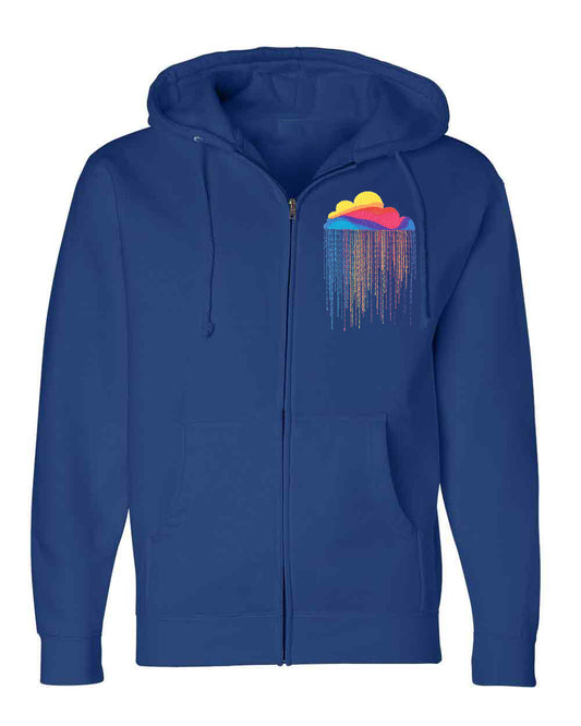 Dreamstorm on Royal Blue Full-Zip Hoodie